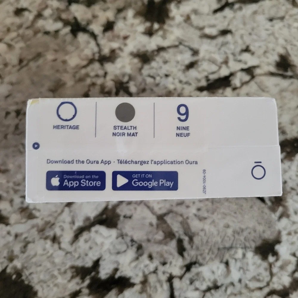 Oura Ring Gen 3 Heritage  Size 9 Stealth Black Smart Health Tracker NEW Sealed